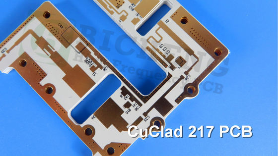 10밀리 CuClad 217 PCB 2층 0.3mm 몰입 은