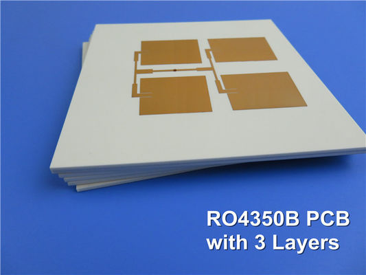 로저스 RO4350B RF PCB 보드 3 층 1.7mm ENIG