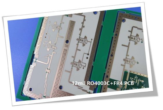 하이브리드 PCB 1.4mm RO4003C 및 FR4 구멍을 통해 PCB 저항 제어 PCB