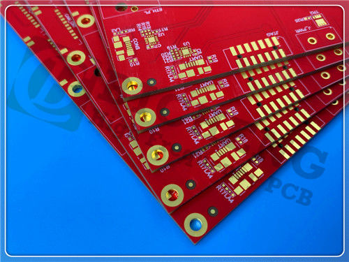 12층 뚫린 구멍 PCB 1.6mm IT-180 저항 매트 빨간색
