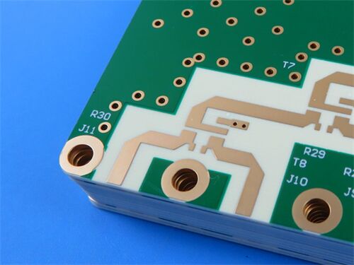 다층 PCB RO4003C 1.155mm 녹색 용접 마스크 흰색 실크 스크린