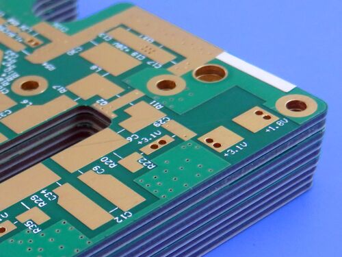 RT duroid 5880 및 FR4 재질 ENIG 마감 4층 하이브리드 PCB