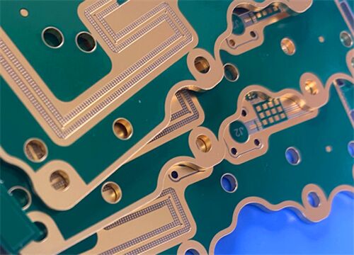 4층 하이브리드 RF PCB 로저스 RO3210 기판 은과 금 접착