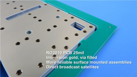 RO3010 고주파 PCB 50 밀리리터 코팅 이머젼 실버를 성교합니다
