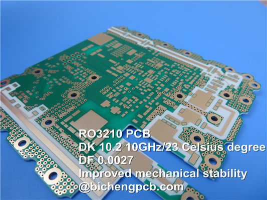 25 밀리리터 코팅 침지 금과 RO3210 고주파 PCB를 성교합니다
