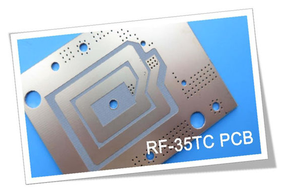 10 밀리 RF-35 몰입 금 PCB 2층 딱딱 회로 검은색 실크스크린