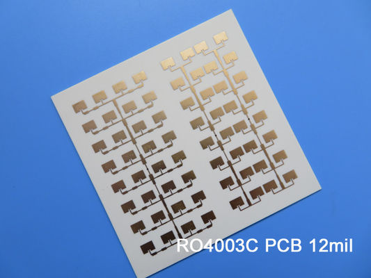 로저 RO4003C 12밀리 2층 PCB 블랙 실크스크린 ENEPIG 완성