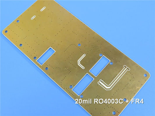 6층 하이브리드 PCB, RO4003C 및 FR4 물질 저항 제어