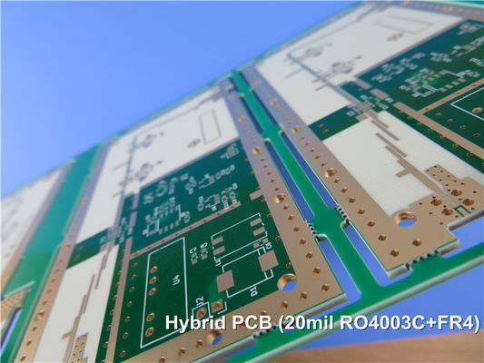 6층 하이브리드 PCB, RO4003C 및 FR4 물질 저항 제어