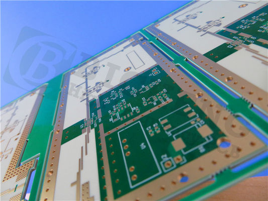 50 밀리 RO3210 PCB 2층 녹색 솔더마스크 몰입 금