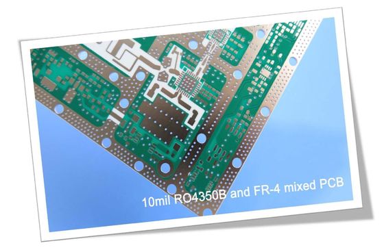 4 층 하이브리드 PCB 보드는 로저스 10 밀리리터 RO4350B와 FR-4를 토대로 했습니다