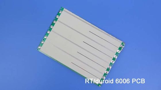 25밀리 RT 듀로이드 6006 RF PCB 녹색 용접 마스크와 몰입 금
