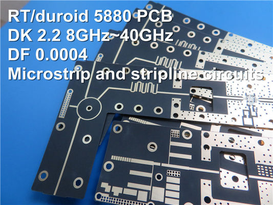 마이크로스트립과 스트립라인 회로를 위한 Rogers 5880 10mil 0.254mm 고주파 PCB