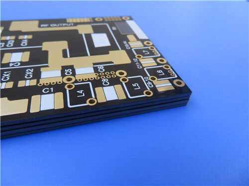 60mil F4BME275 PCB 2층 검정색 솔더 마스크 순금 도금
