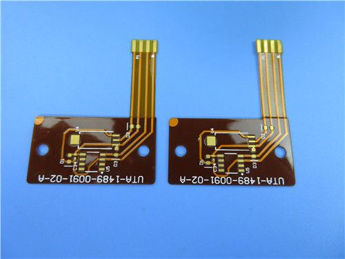 침수 금을 가진 폴리이미드 기초 단 하나 편들어진 FPC 가동 가능한 PCB 널